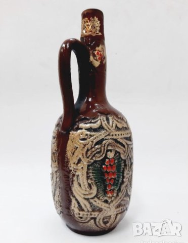 Богато декорирана керамична стомна, бутилка (4.5), снимка 2 - Антикварни и старинни предмети - 43971145