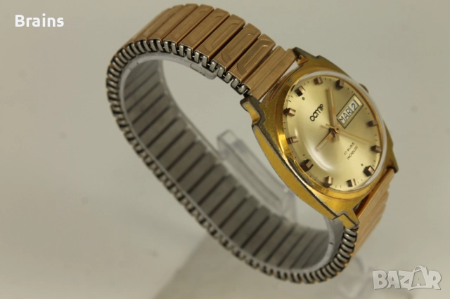 1960's CCMP Швейцарски Позлатен Часовник, снимка 4 - Мъжки - 51773274