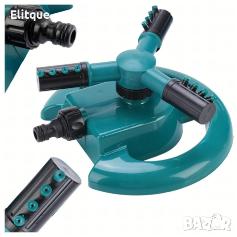 Автоматична градинска пръскачка с 3 регулируеми рамена и 12 дюзи, 360° на едро , снимка 9 - Други инструменти - 53401900