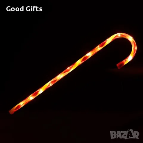 Комплект 2 броя Светещи Коледни Бастунчета, 60см Водоустойчиви, снимка 3 - Други - 47723568