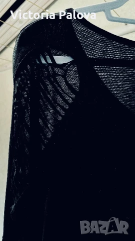 Ефектна черна блуза LUNA LIMITED, снимка 5 - Корсети, бюстиета, топове - 50503307