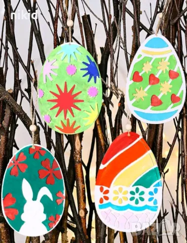 8 Великденско яйце декорирани яйца плитък силиконов молд форма фондан шоколад гипс декор, снимка 5 - Форми - 48776841