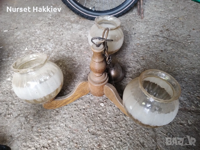 Полилей от ковано желязо , снимка 3 - Лампи за таван - 53451085