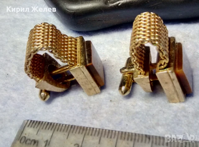 ЛУКСОЗНИ СКЪПОЦЕННИ ПОЗЛАТЕНИ БУТОНЕЛИ КОПЧЕТА За РЪКАВЕЛИ с ШЛИФОВАНО ТИГРОВО ОКО 48620, снимка 5 - Други - 51280111