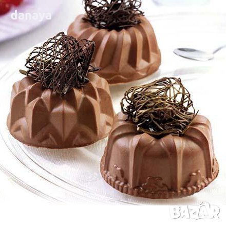 424 Силиконова форма за мъфини кексчета с 6 гнезда, снимка 4 - Форми - 27195538