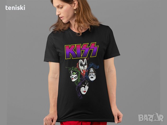 Дамски рок тениски KISS Модели.цветове и размери, снимка 3 - Тениски - 38508949