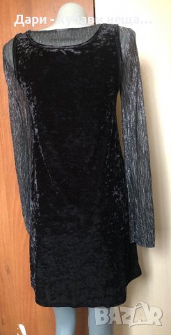 Черна рокля “Indiska” от еластичен плюш 🍀❤️S, M❤️🍀арт.191, снимка 5 - Рокли - 38815893
