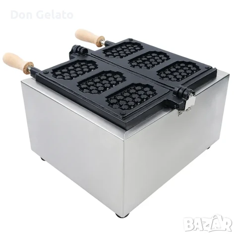 Професионален гофретник с форма на пчелна пита – Honeycomb Waffle, снимка 2 - Гофретници - 51268477