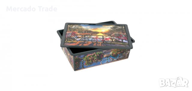 Кутия за съхранение с пластмасов капак, Амстердам, 25л.