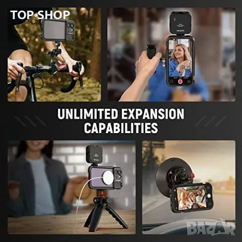 Нова Клетка за телефон NEEWER за iPhone 14 Pro Max стабилизатор Айфон, снимка 7 - Аксесоари за Apple - 49509712