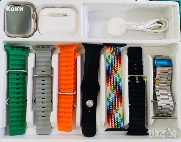 Smart часовник P9 Unique Combination +TWS слушалки + 7 бр. каишки, снимка 2 - Мъжки - 43477107