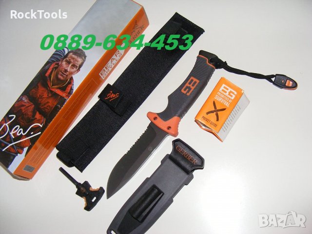 ТОП Ultimate Knife Bear Grylls нож за оцеляване Gerber с фиксирано острие, снимка 4 - Ножове - 32219525