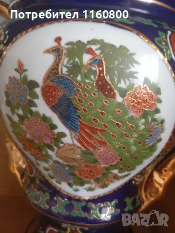 Голяма ваза с капак, снимка 2 - Вази - 50430777