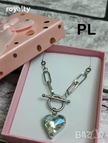 Масивно колие от неръждаема стомана с голям циркони сърце + подаръчна кутия, снимка 6 - Колиета, медальони, синджири - 49244925