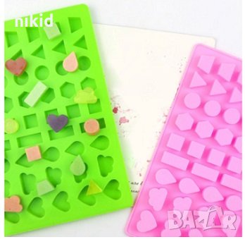 Геометрични фигурки форми малки силиконов молд форма желирани бонбони лед фондан шоколад гипс смола , снимка 4 - Форми - 33303899
