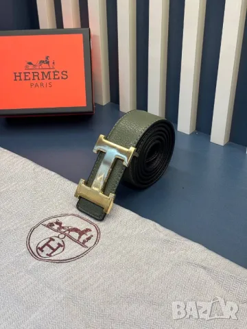 колани от естествена кожа в кутия hermes, снимка 3 - Колани - 50407010