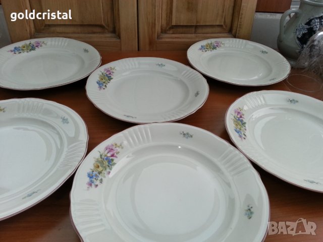 Стар български порцелан чинии дълбоки и плитки, снимка 12 - Антикварни и старинни предмети - 36770718