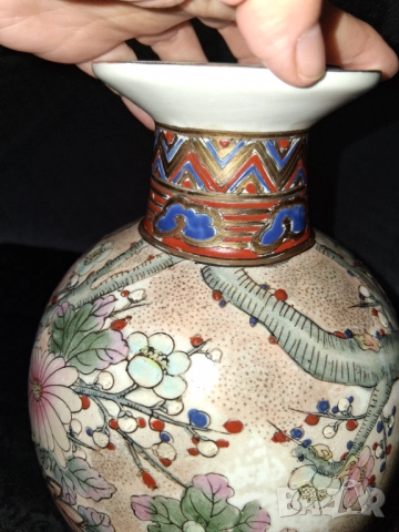 Китайска порцеланова ваза [2], снимка 7 - Антикварни и старинни предмети - 51886119