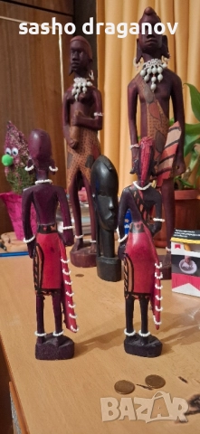 2 ръчно издялани африкански фигурки, снимка 15 - Други ценни предмети - 52500620