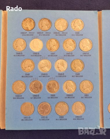 Лот Монети5 цента  САЩ Томас Джеферсън , снимка 6 - Нумизматика и бонистика - 43582761