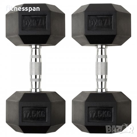 Хексалгенови дъмбели 2 бр. х 17,5 кг.