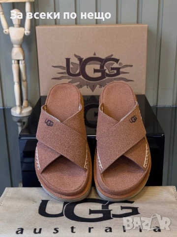 UGG Дамски Кафеви Чехли ЮДЖИДЖИ Код E719, снимка 3 - Чехли - 51227323