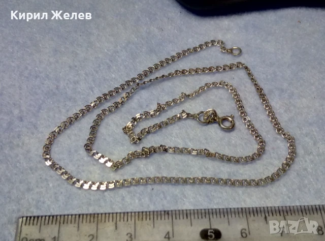 ФИН СРЕБЪРЕН ЛАНЕЦ СРЕБРО 925 КРАСИВА РЕТРО ПЛЕТКА Тип МЕЧА СТЪПКА РЪЧНА ИЗРАБОТКА 50230, снимка 7 - Колиета, медальони, синджири - 50531346