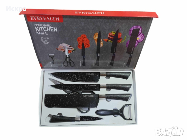 Комплект кухненски ножове , снимка 4 - Прибори за хранене, готвене и сервиране - 44853748