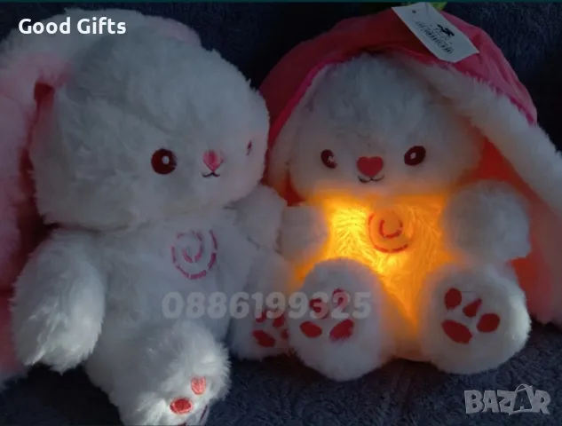 Дишаща играчка за сън, Плюшено дишащо Зайче Ягодка