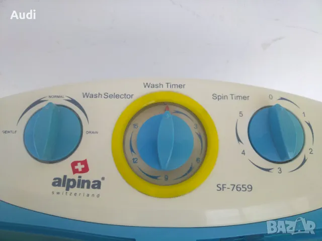 ALPINA преносима мини пералня с отделна камера за центрофуга.  Капацитет 3кг пране  Мощност 230W, снимка 8 - Перални - 50114113