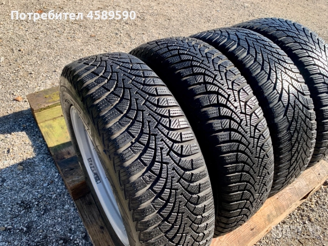 Алуминиеви джанти 15цола 5x112+ЗИМНИ ГУМИ Goodyear 195/65/15 за Vw,Audi,Skoda,Seat, снимка 4 - Гуми и джанти - 52258753