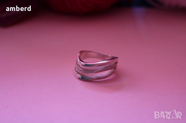 Страхотен НОВ модел сребърен пръстен - R015А, снимка 4 - Пръстени - 35057385