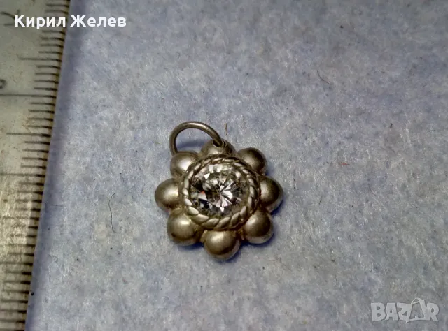 СТАР СКЪПОЦЕНЕН СРЕБЪРЕН ПЕНДАНТ МЕДАЛЬОНЧЕ СРЕБРО ВИСОКА ПРОБА с ЮВЕЛИРНО ФАСЕТИРАН ЦИРКОН 25905, снимка 8 - Антикварни и старинни предмети - 49682440