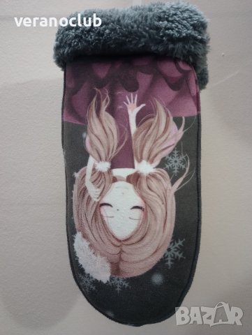 Ръкавици с един пръст за момиче Сиви, снимка 2 - Шапки, шалове и ръкавици - 43728840