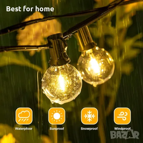 Външни лампички със соларен панел и акумулатор 15м , 25бр YOOULIT, снимка 8 - Други - 48455003