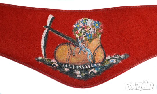 Gassner дамски кожен колан велур червен Made in Austria