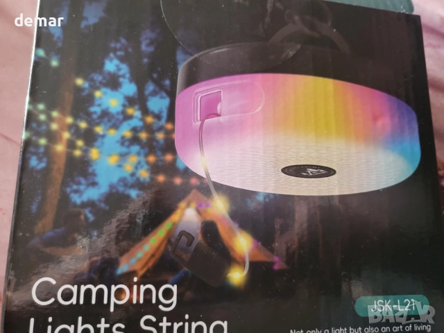 Къмпинг гирлянди 10M, 2 в 1 външен къмпинг фенер с 14 режима, 4000mAh, IP44, снимка 10 - Лед осветление - 51756853