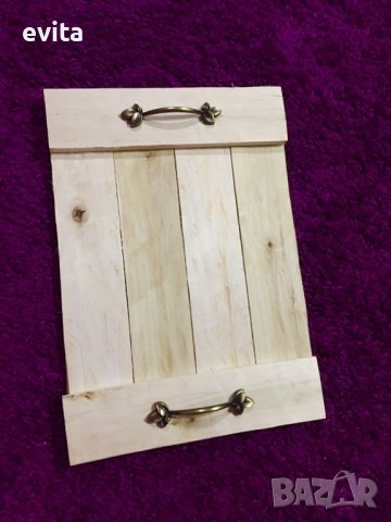 Ръчно изработен дизайнерски поднос с антични дръжки! , снимка 10 - Декорация за дома - 34462983