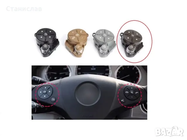 Mercedes C-Class W204 Pre-Face Капачета за волан с основа , снимка 3 - Части - 50218345