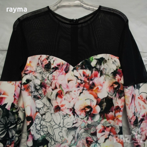 MARCIANO GUESS оригинална елегантна рокля с флорален принт, снимка 8 - Рокли - 51676718