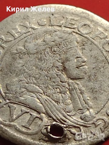Сребърна монета 6 кройцера 1678г. Леополд първи Свещена Римска Империя 13717, снимка 5 - Нумизматика и бонистика - 42984449