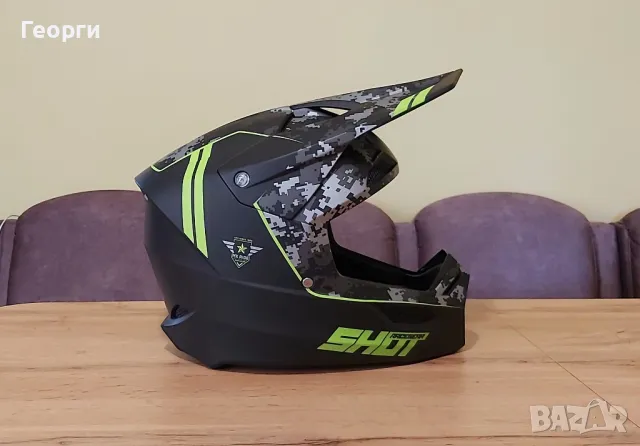 Каска за мотокрос Shot Furious Army Green Matt M + очила, снимка 5 - Аксесоари и консумативи - 50380140