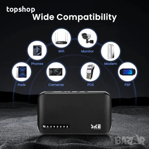 НОВ мини UPS Altair DC 20000mAh резервна батерия и защита от пренапрежение, 5V/9V/12V DC20000 Plus, снимка 5 - UPS захранвания - 50542397