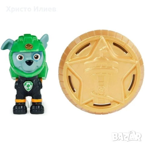 Фигурка кученце Paw Patrol Rocky Роки с реактивна раница Spin Master, снимка 3 - Фигурки - 51406940