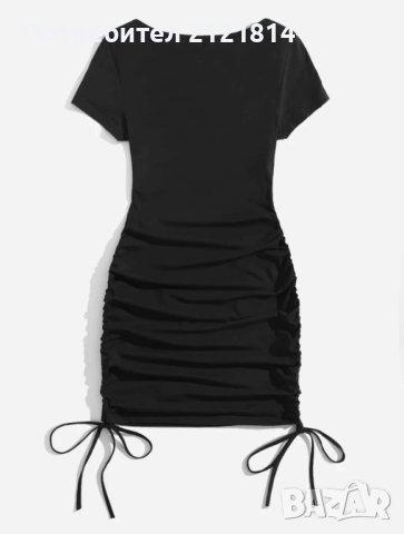 Нова черна рокля по тялото, снимка 2 - Рокли - 43350746