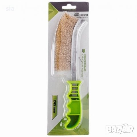 Четка телена, 245мм, гофрирана месингова те, снимка 3 - Аксесоари и консумативи - 40396828