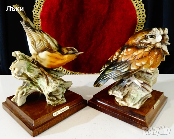 Порцеланова статуетка Бухал,Сова,Capodimonte от R.Pennati. , снимка 12 - Статуетки - 52900223