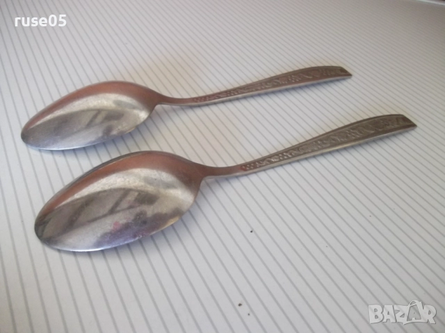 Лот от 2 бр. лъжици съветски, снимка 5 - Прибори за хранене, готвене и сервиране - 51955121