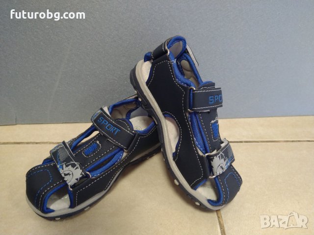 Сини сандали за момче с велкро лепенки