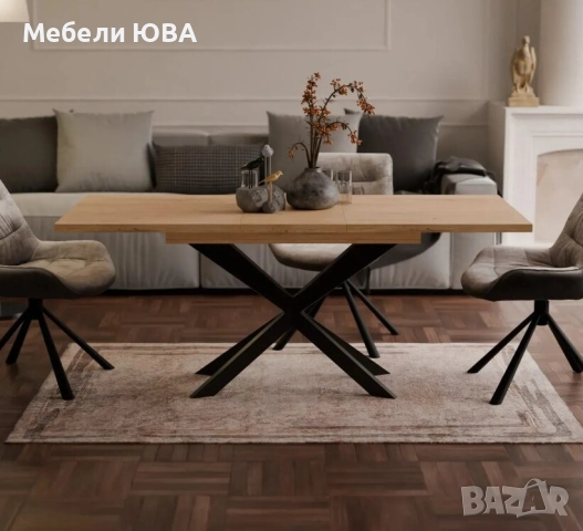 Трапезна маса ЛОРЕНТО Al– разтегателна, снимка 5 - Маси - 52663050